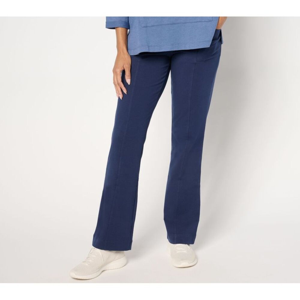 Denim & Co. Women's Pants Sz XS Duo Any Day Lightly Boot Pant Blue
